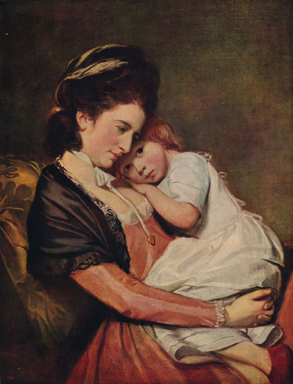 Mrs Johnstone og hennes sønn, 1775-1780, c1915 av George Romney