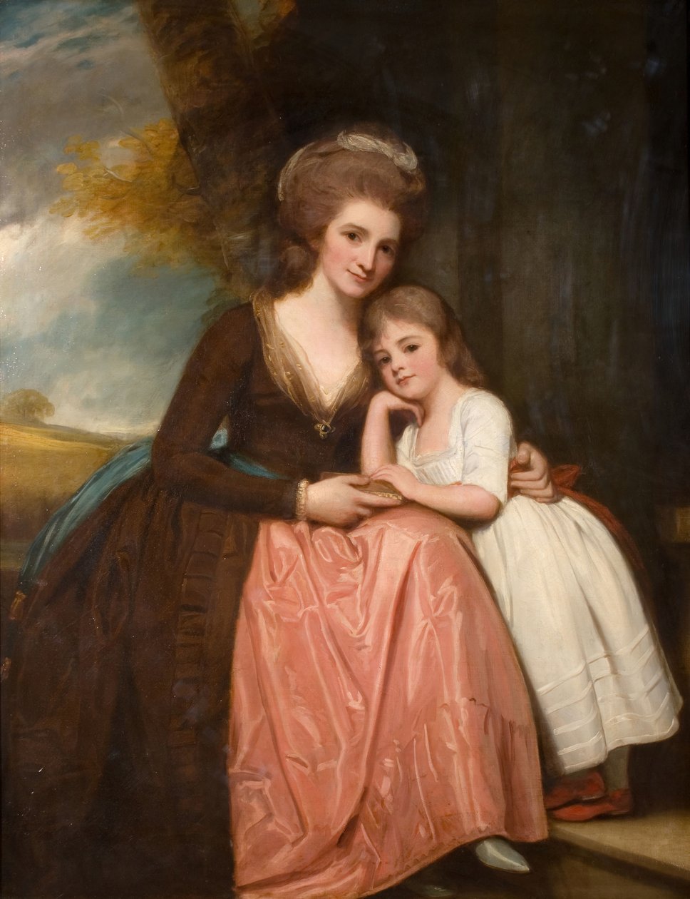 Portrett av fru Bracebridge og hennes datter Mary, 1784. av George Romney
