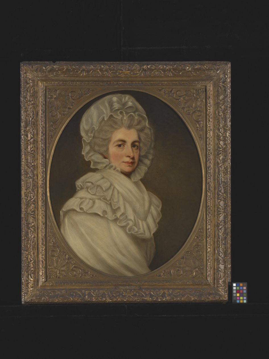 Portrait Of Mrs. Butler (Penelope Carwardine) (olje på lerret) av George Romney