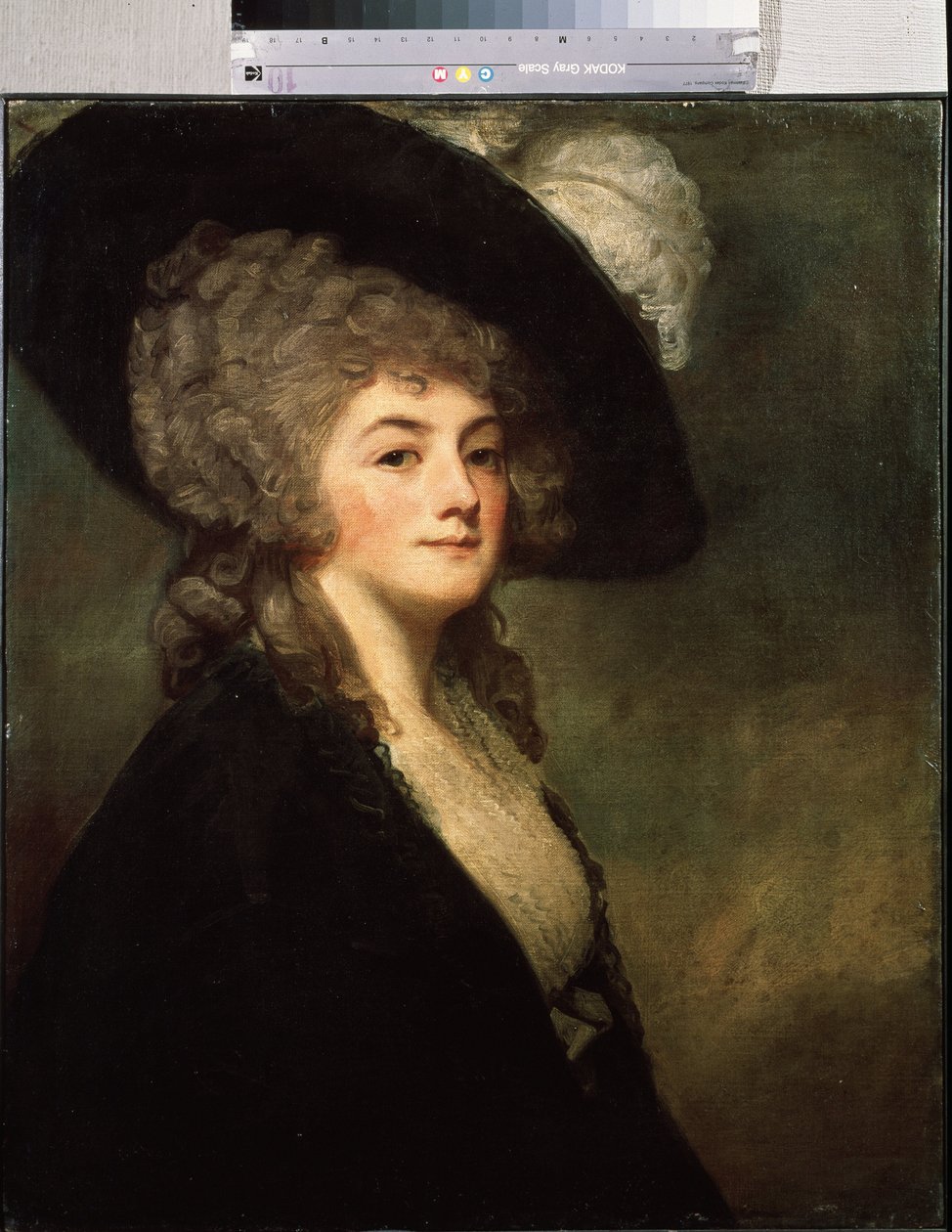 Portrett av fru Harriet Greer (1700-tallet). Maleri av George Romney (1734-1802), olje på lerret av George Romney