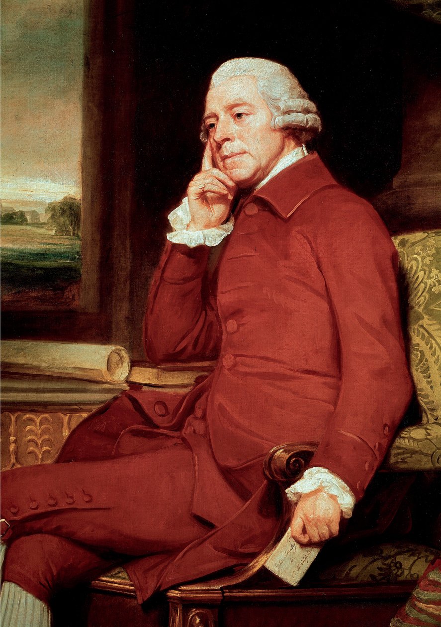 Portrett av John Stanley (1712-1786) britisk komponist Detail. Maleri av George Romney (1734-1802) London National Portrait Gallery av George Romney