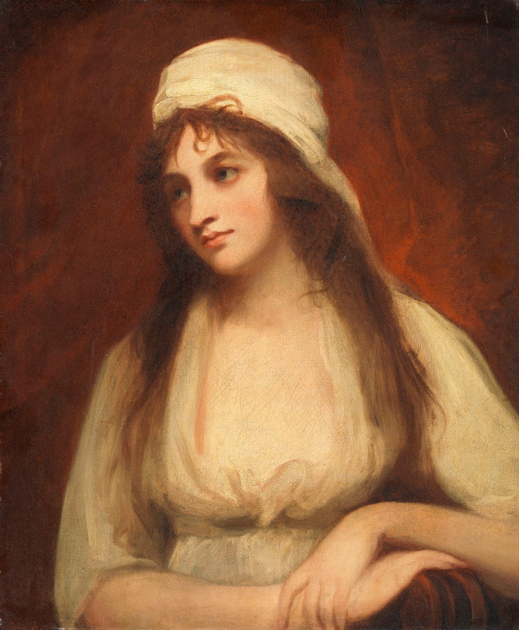 Portrett av Mary Tighe (1747–1791), dikterinne av George Romney