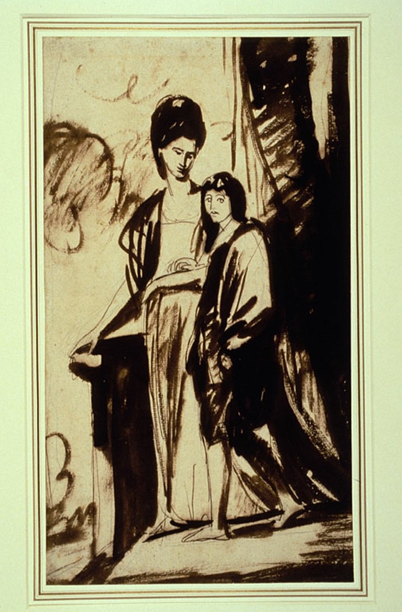 Portrett av en mor og hennes sønn (sannsynligvis Jane, hertuginne av Gordon, og hennes sønn George, første markis av Huntley) av George Romney