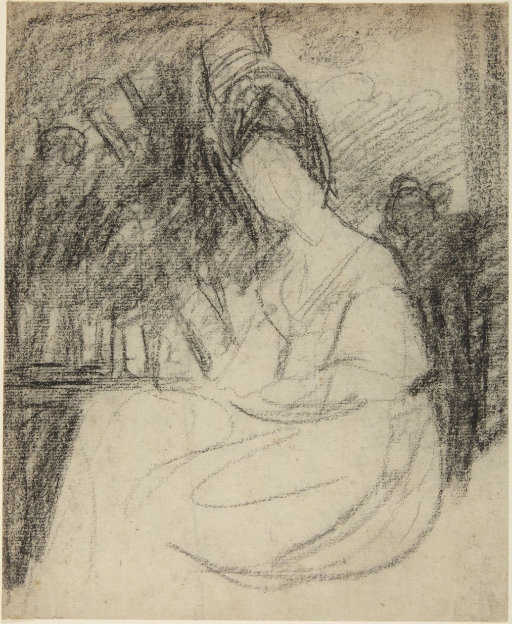 Portrettstudie av en sittende kvinne av George Romney