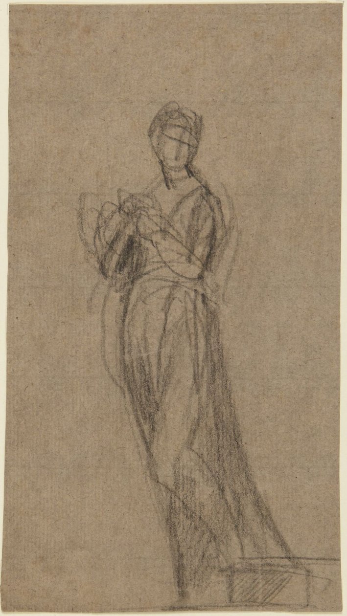 Portrettstudie av en stående kvinne av George Romney
