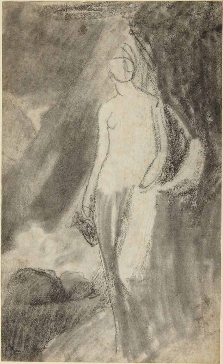 Portrettstudie av en stående kvinne av George Romney