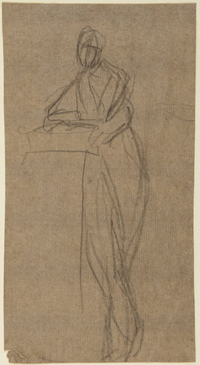 Portrettstudie av en stående kvinne av George Romney