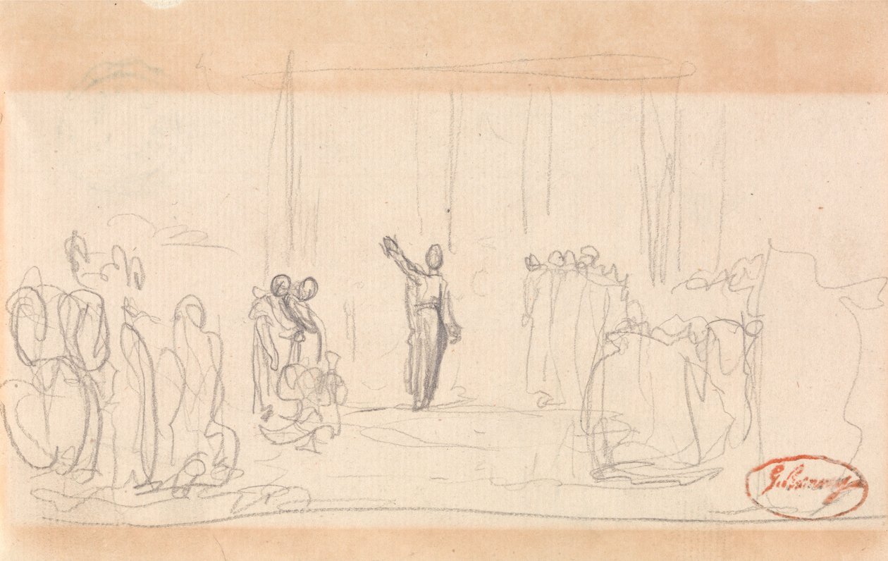 Kanskje en folkemengde foran en profetinne av George Romney