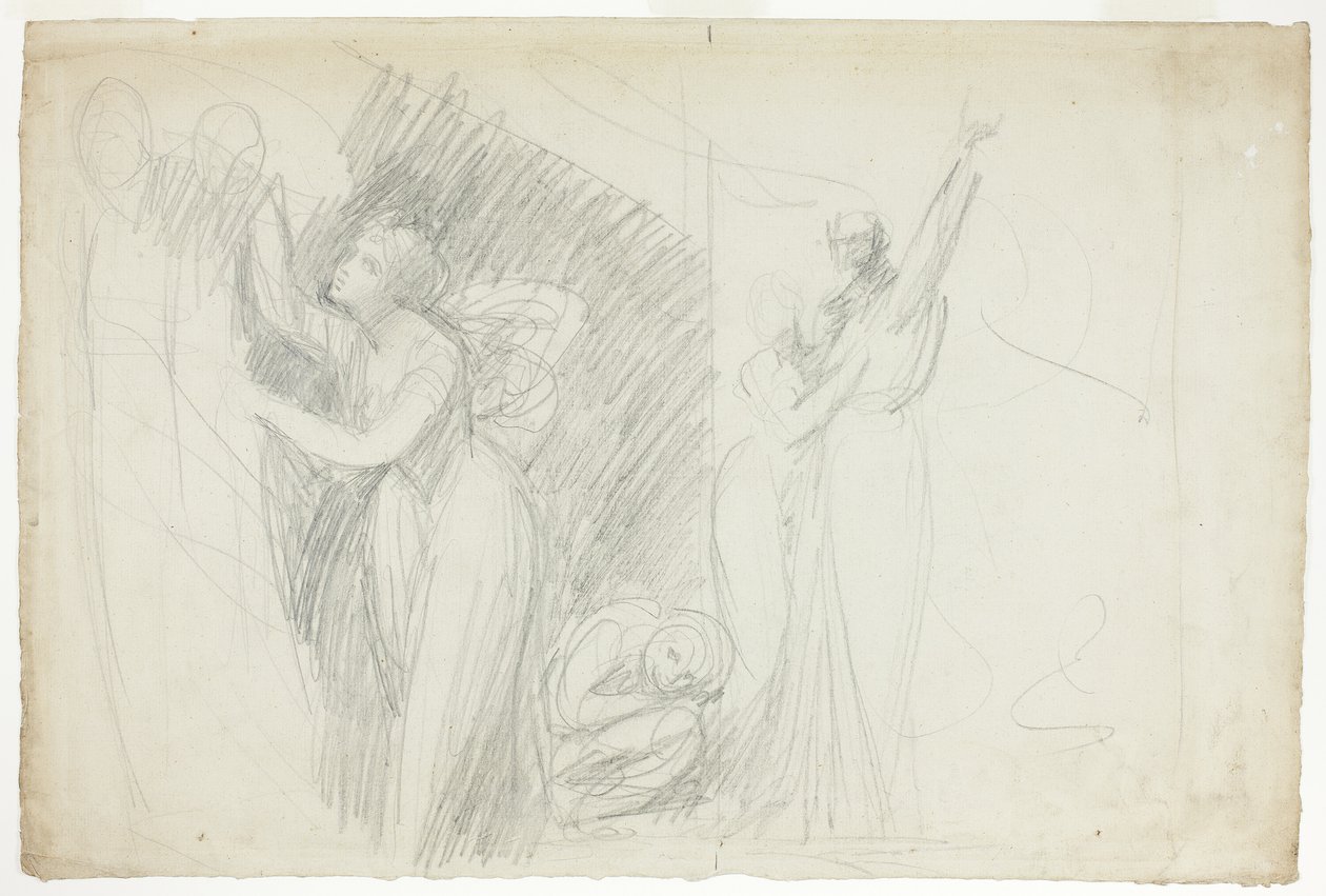 Prospero, Miranda og Caliban, fra The Tempest av George Romney