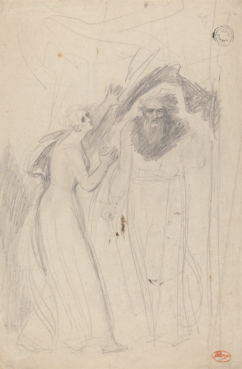 Prospero og Miranda av George Romney