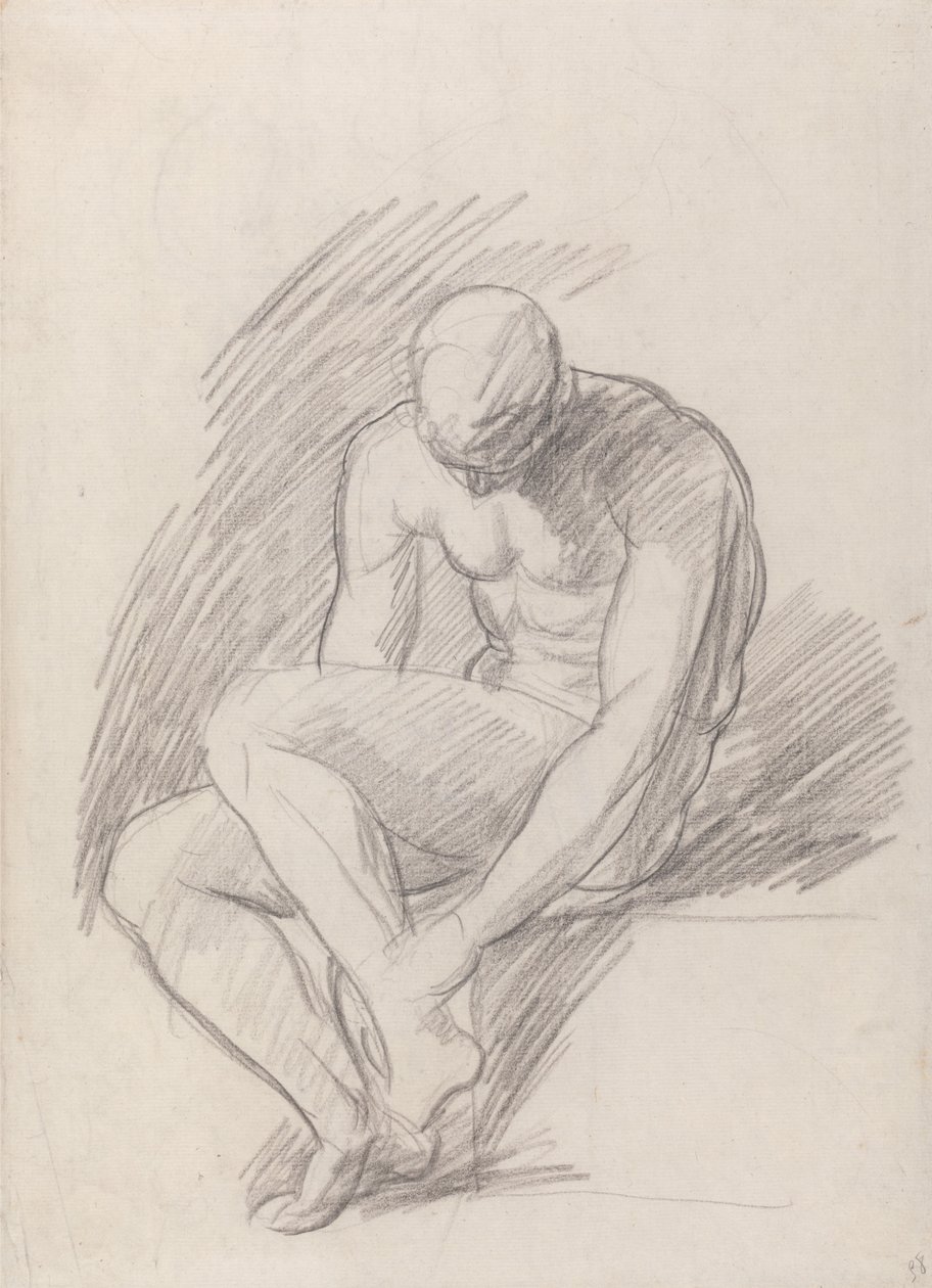 Sittende mann av George Romney