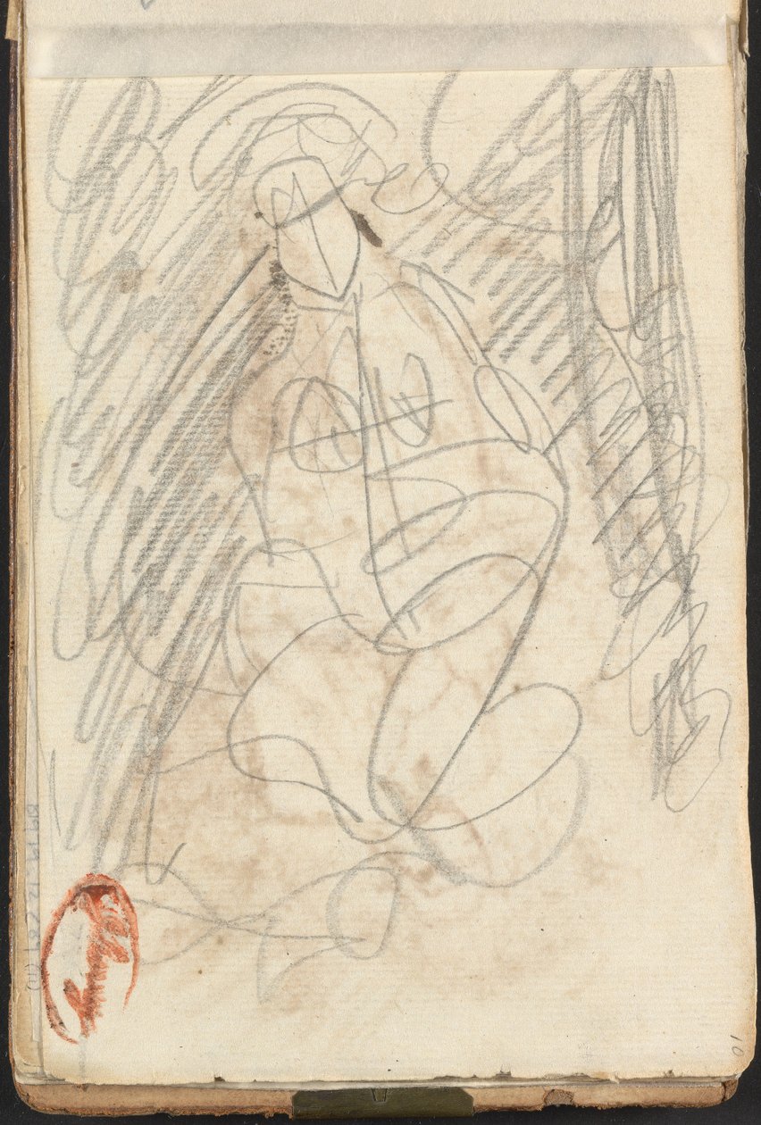 Sittende nakenmodell av George Romney