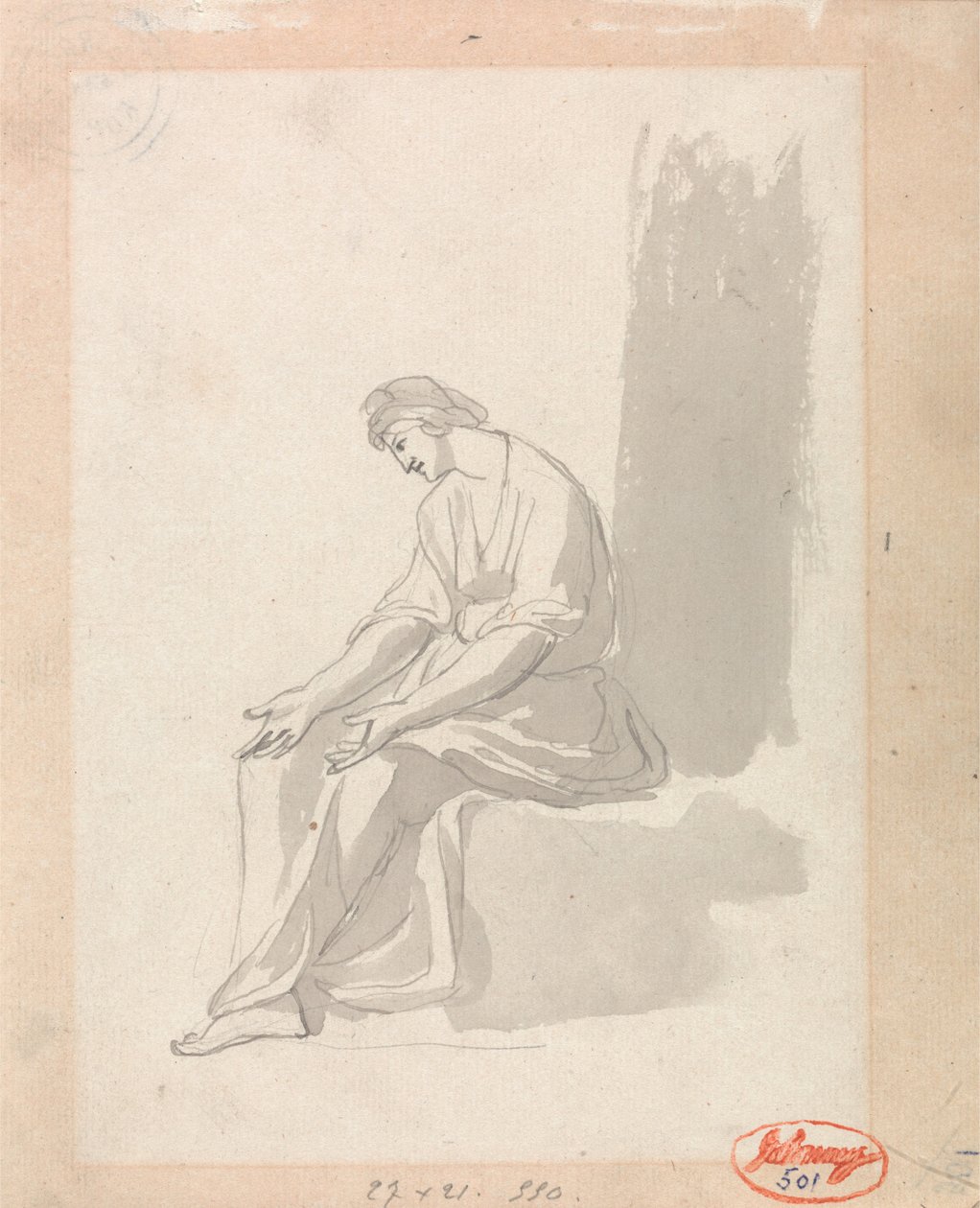 Sittende kvinne av George Romney