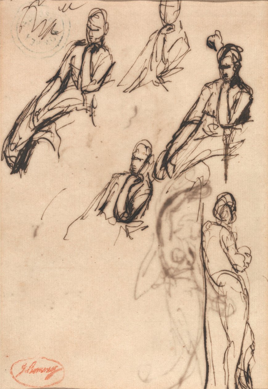 Sittende og stående figurer av George Romney
