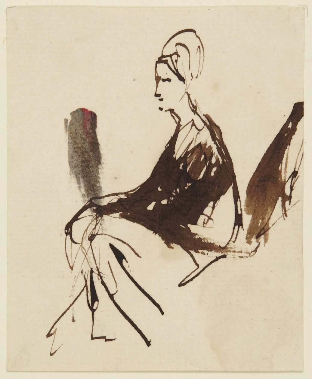 Sittende kvinnefigur av George Romney