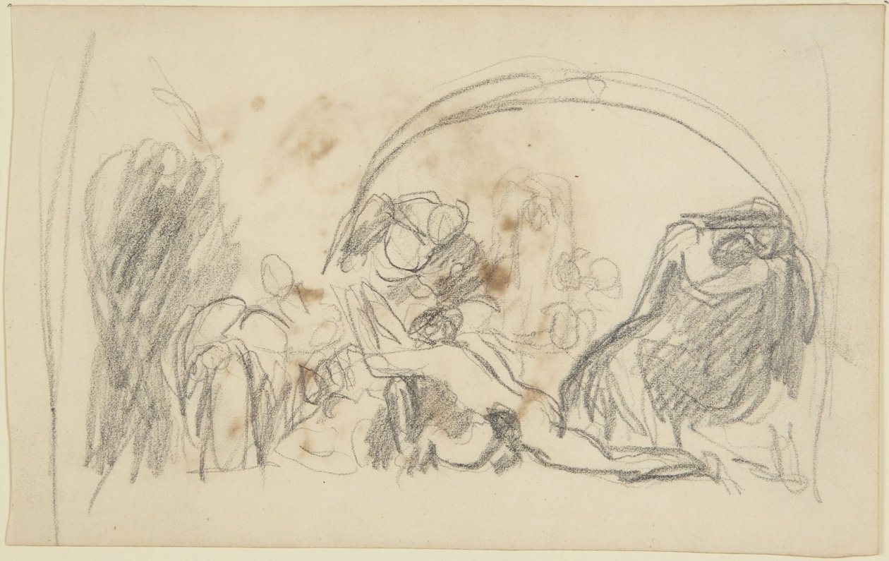 Skisse for Howards besøk i fengsler av George Romney
