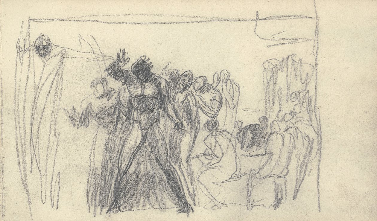 Skissebok tegning av George Romney