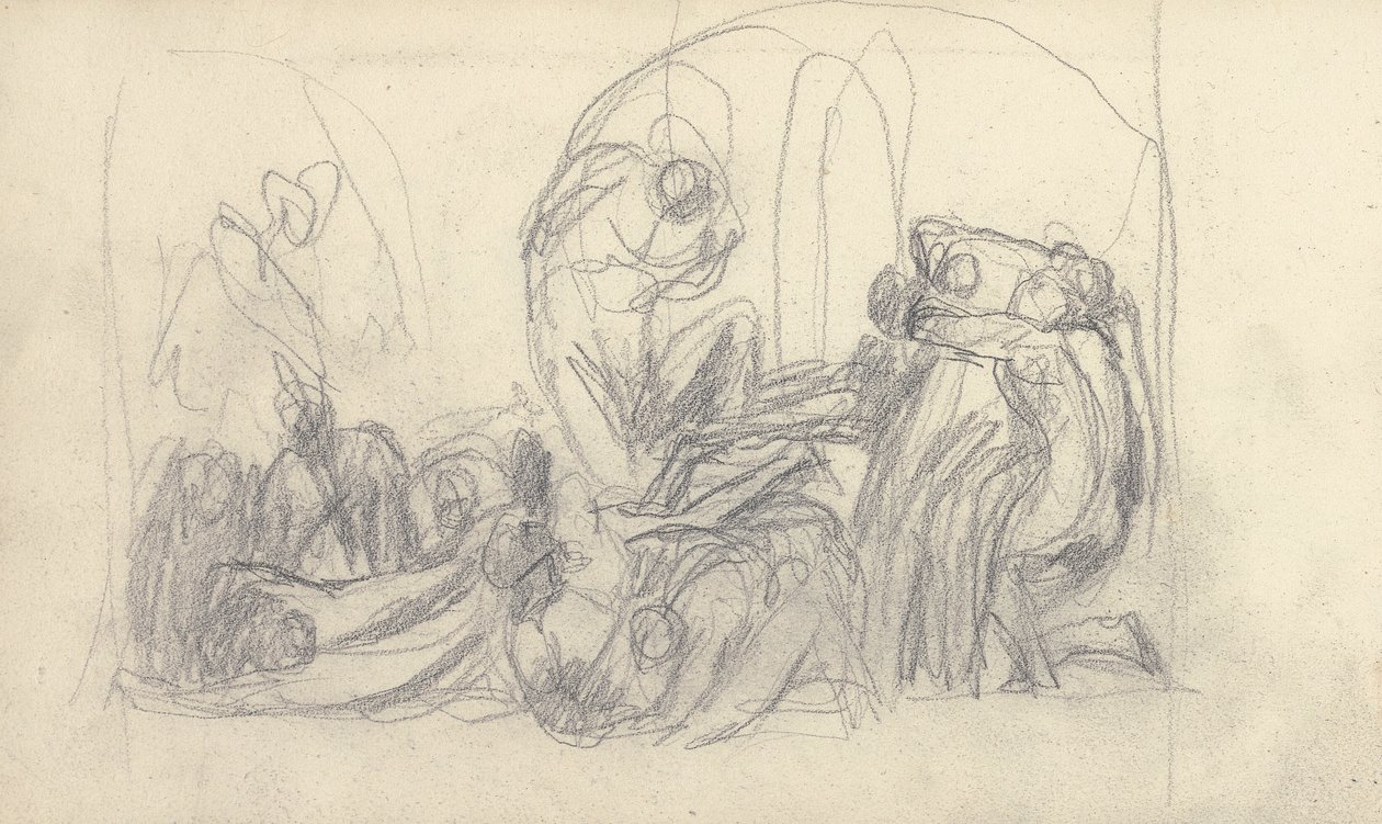 Skissebok tegning av George Romney