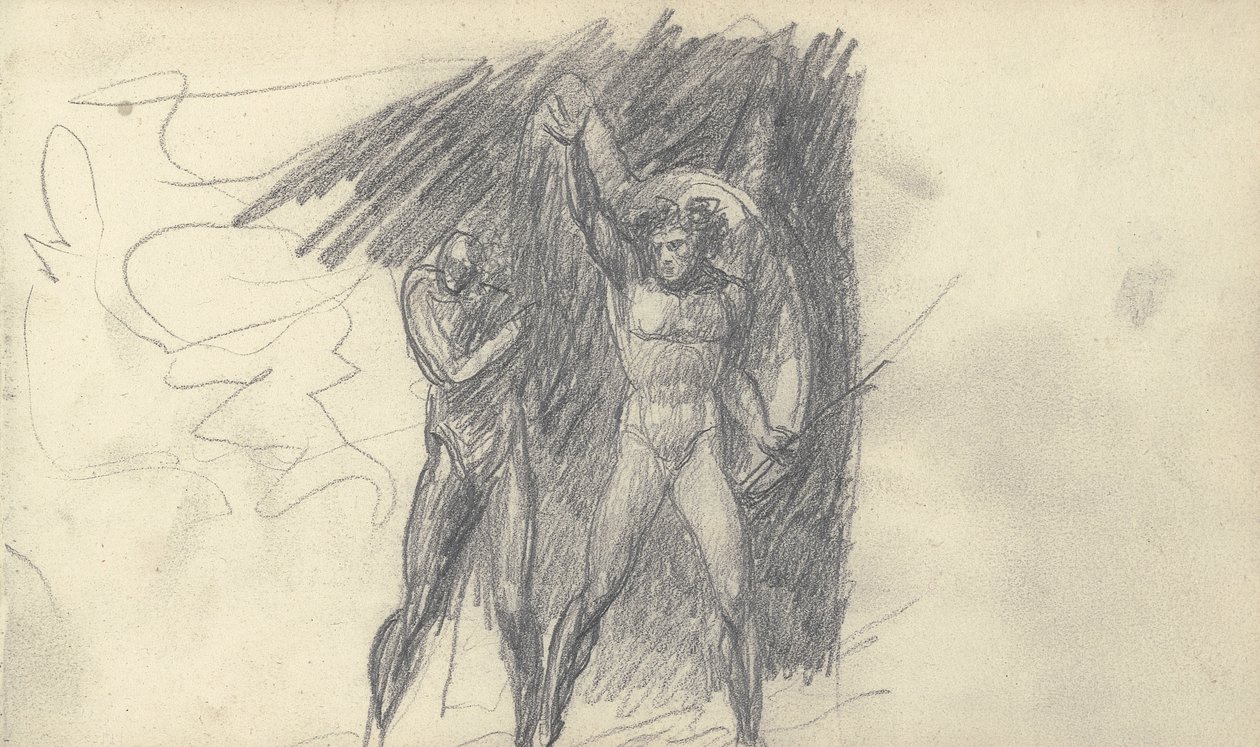 Skissebok tegning av George Romney