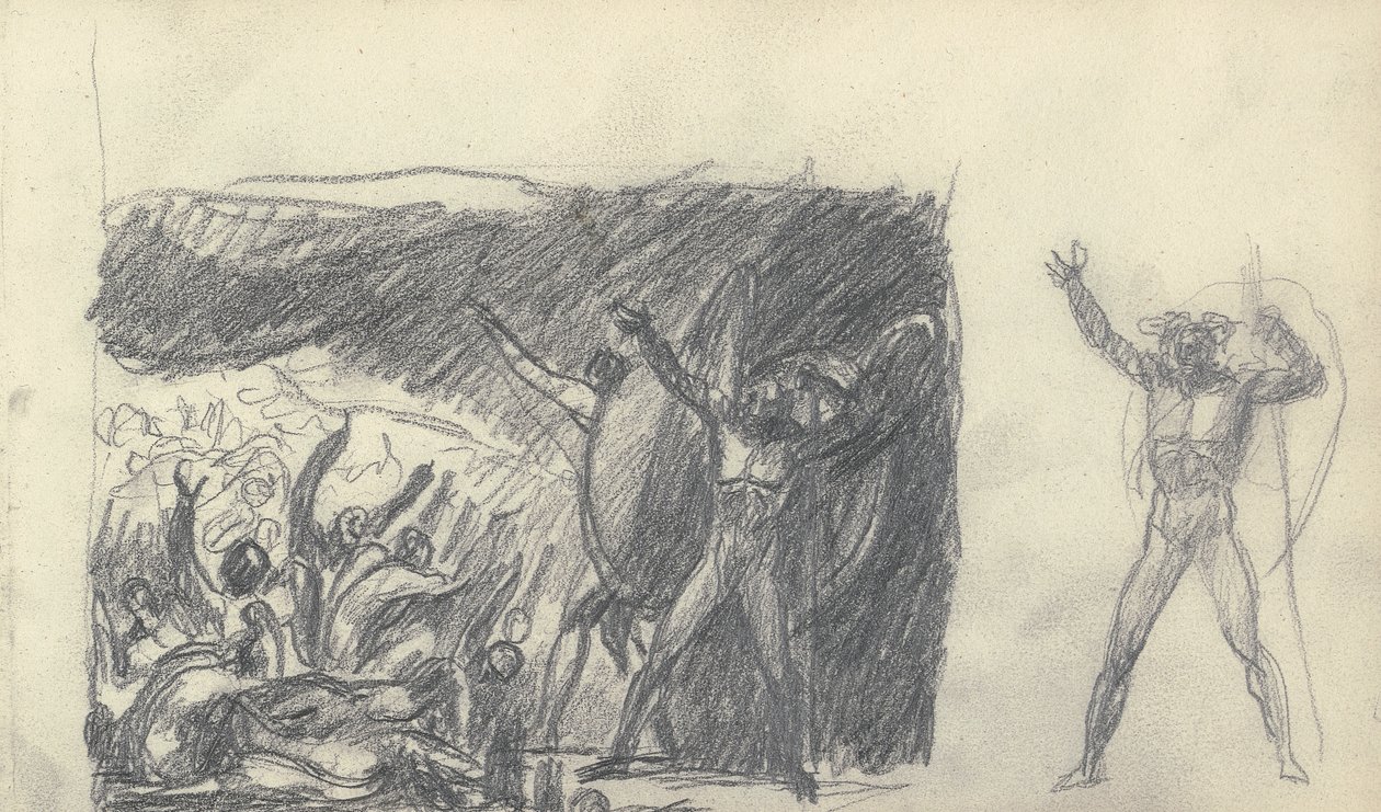 Skissebok tegning av George Romney