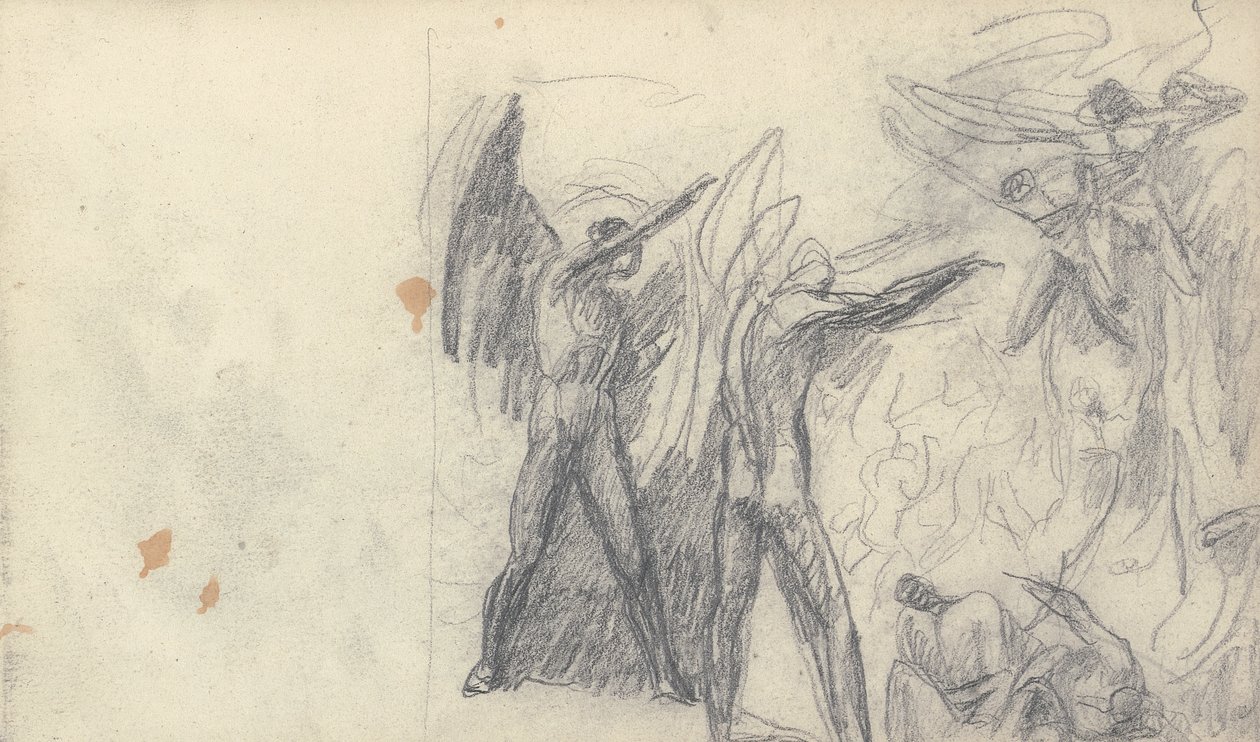 Skissebok tegning av George Romney