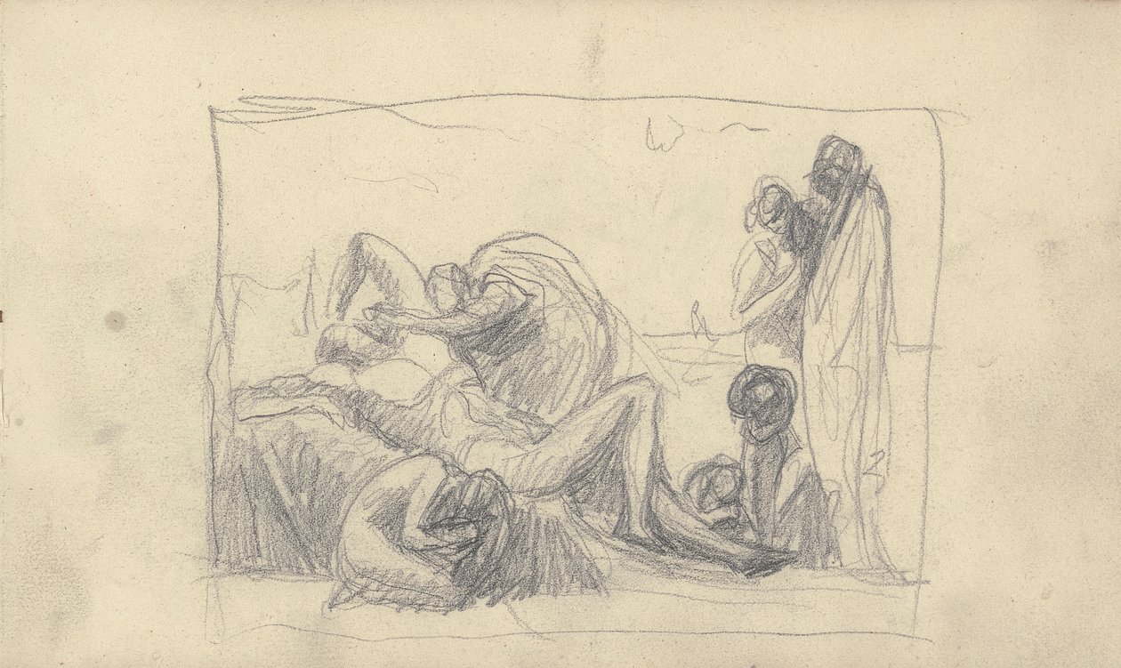 Skissebok tegning av George Romney
