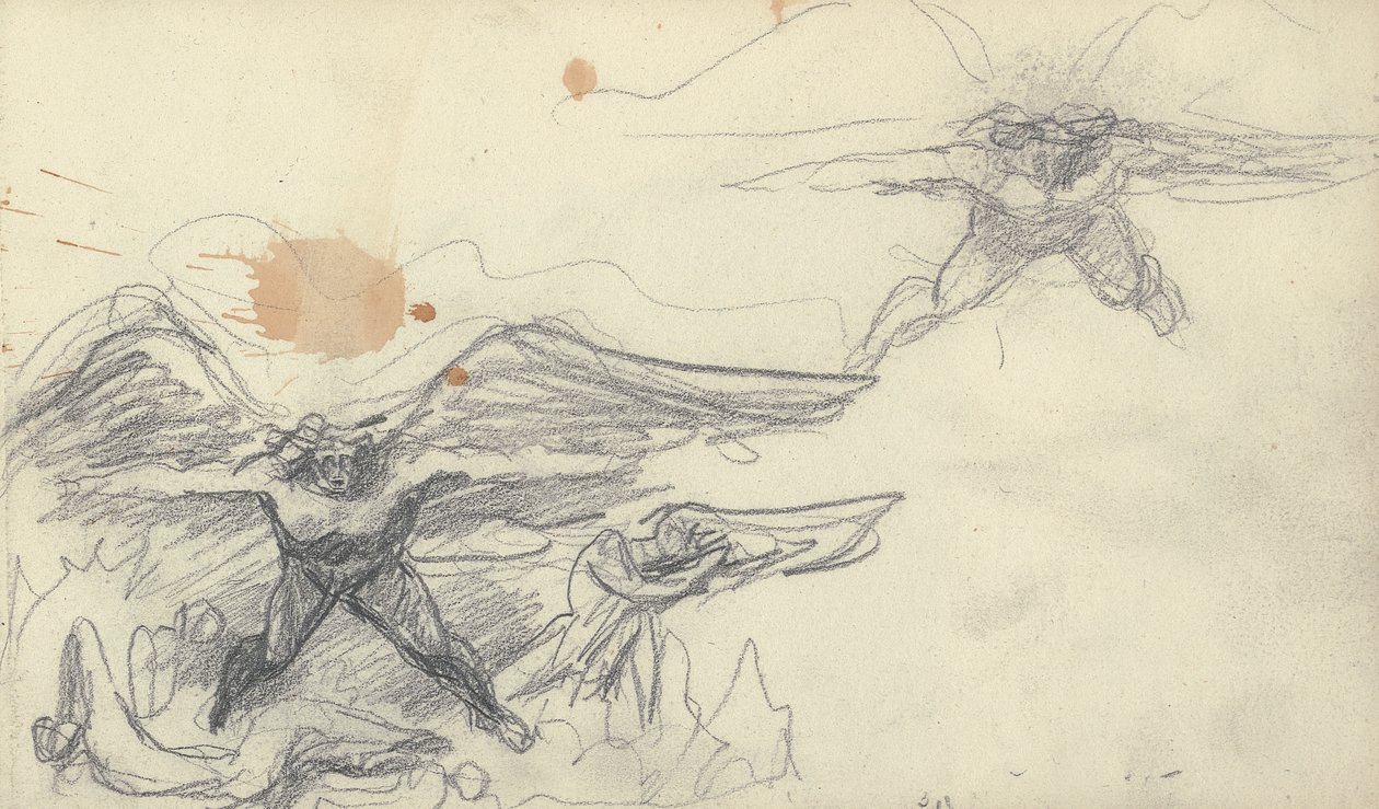 Skissebok tegning av George Romney