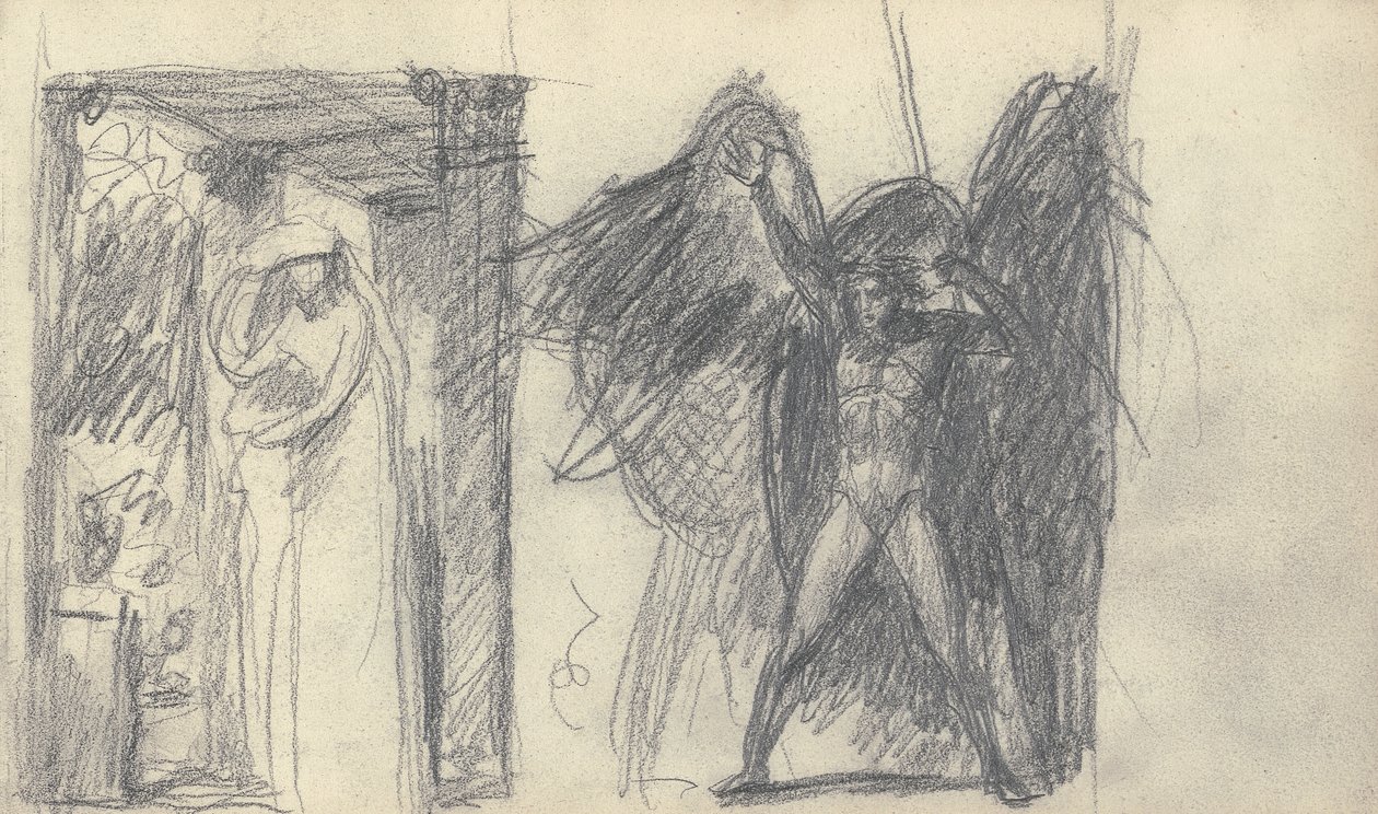 Skissebok tegning av George Romney