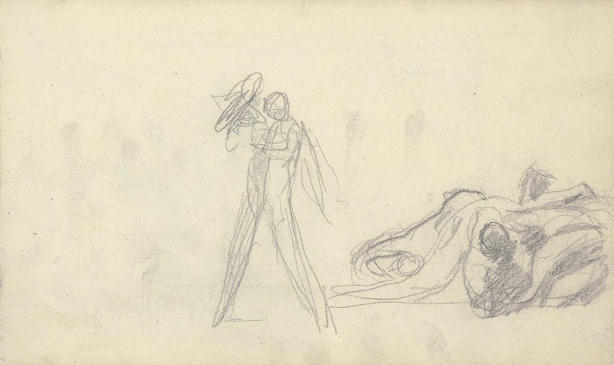 Skissebok tegning av George Romney