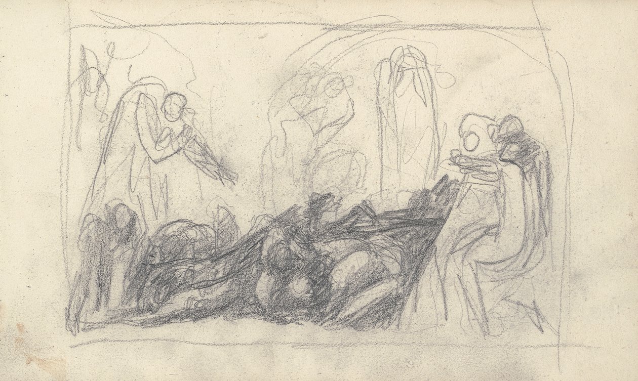 Skissebok tegning av George Romney