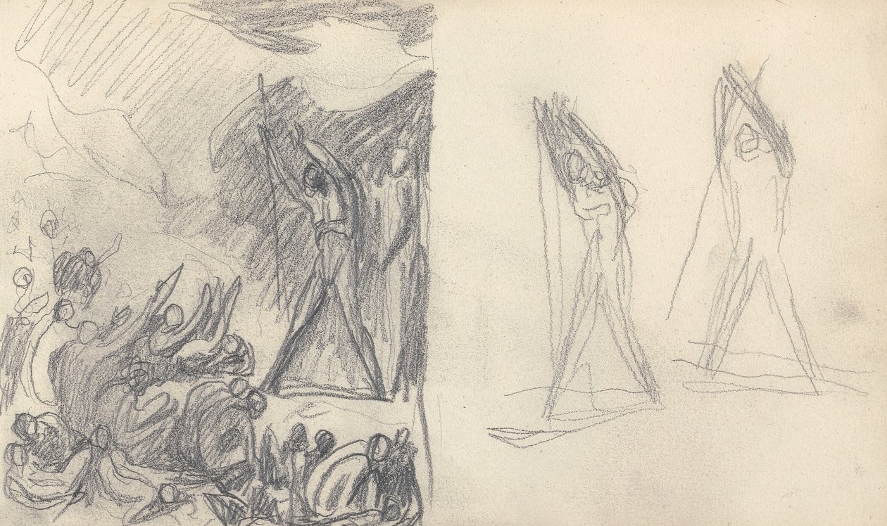 Tegning i skissebok av George Romney