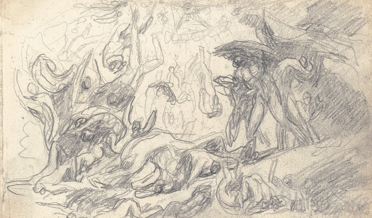 Tegning i skissebok av George Romney