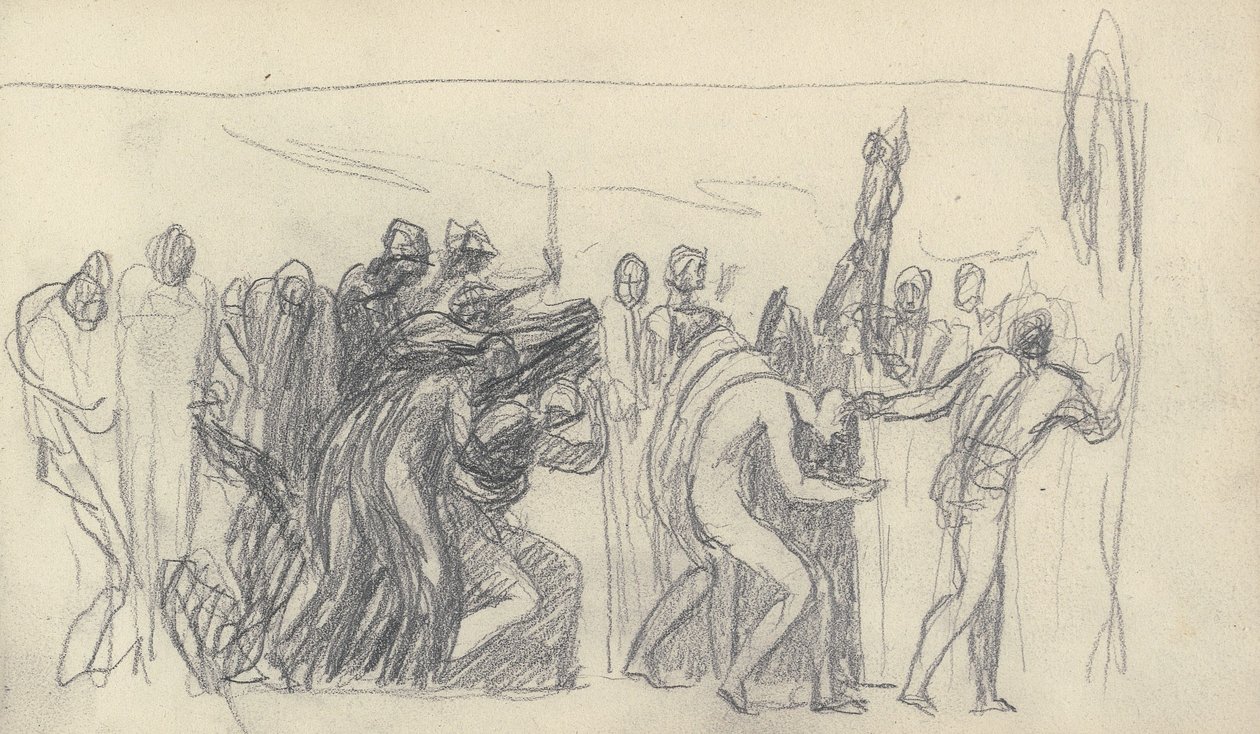 Tegning i skissebok av George Romney