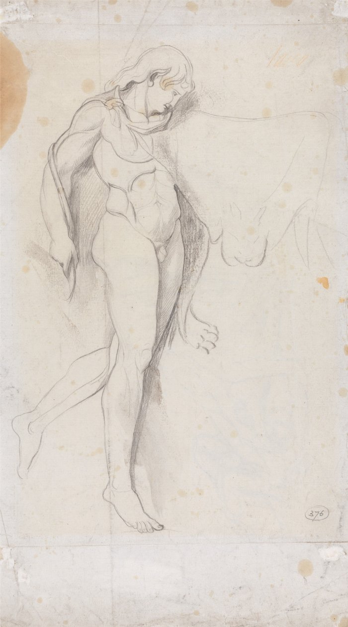 Stående klassisk nakenfigur av George Romney