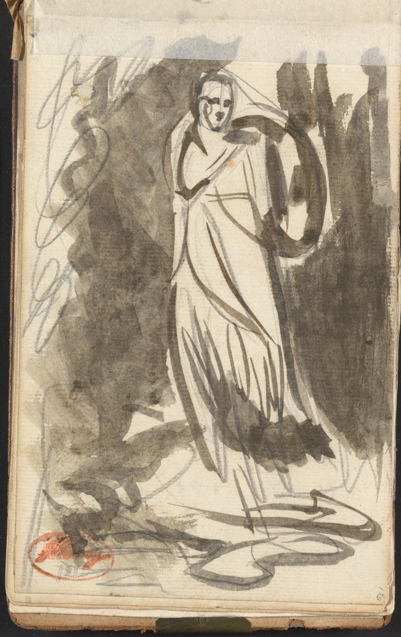 Stående kvinnefigur av George Romney