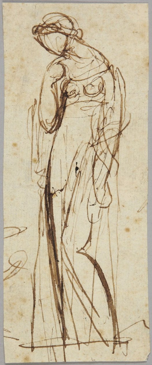 Stående kvinnefigur, portrettstudie av George Romney