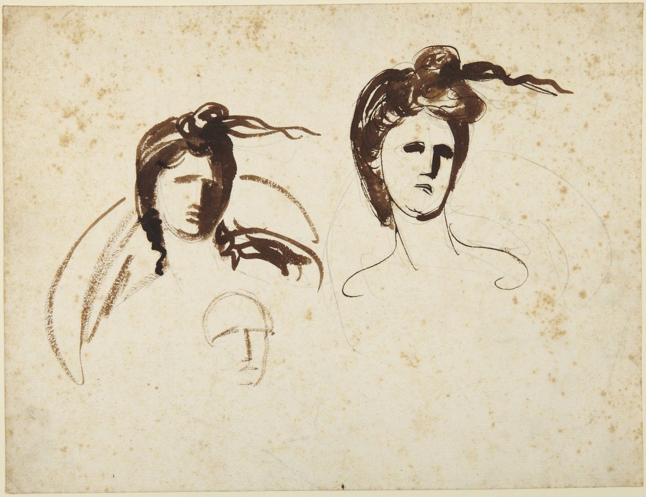 Studier av en kvinnes hode av George Romney