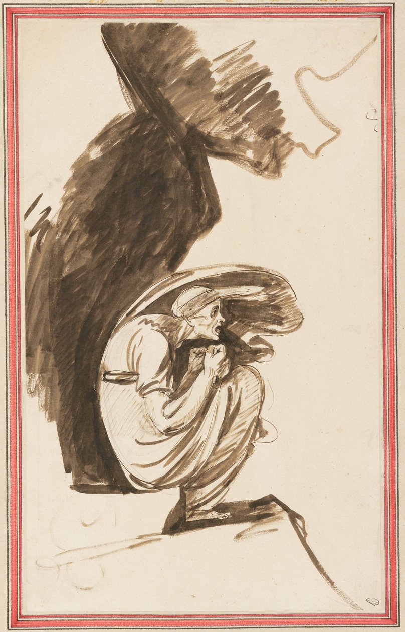 Studie til «Heksen fra Lappland» av George Romney