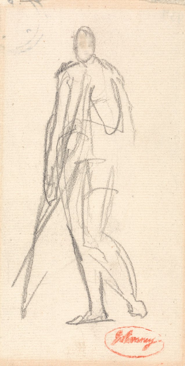 Studie til et portrett av en stående mann av George Romney