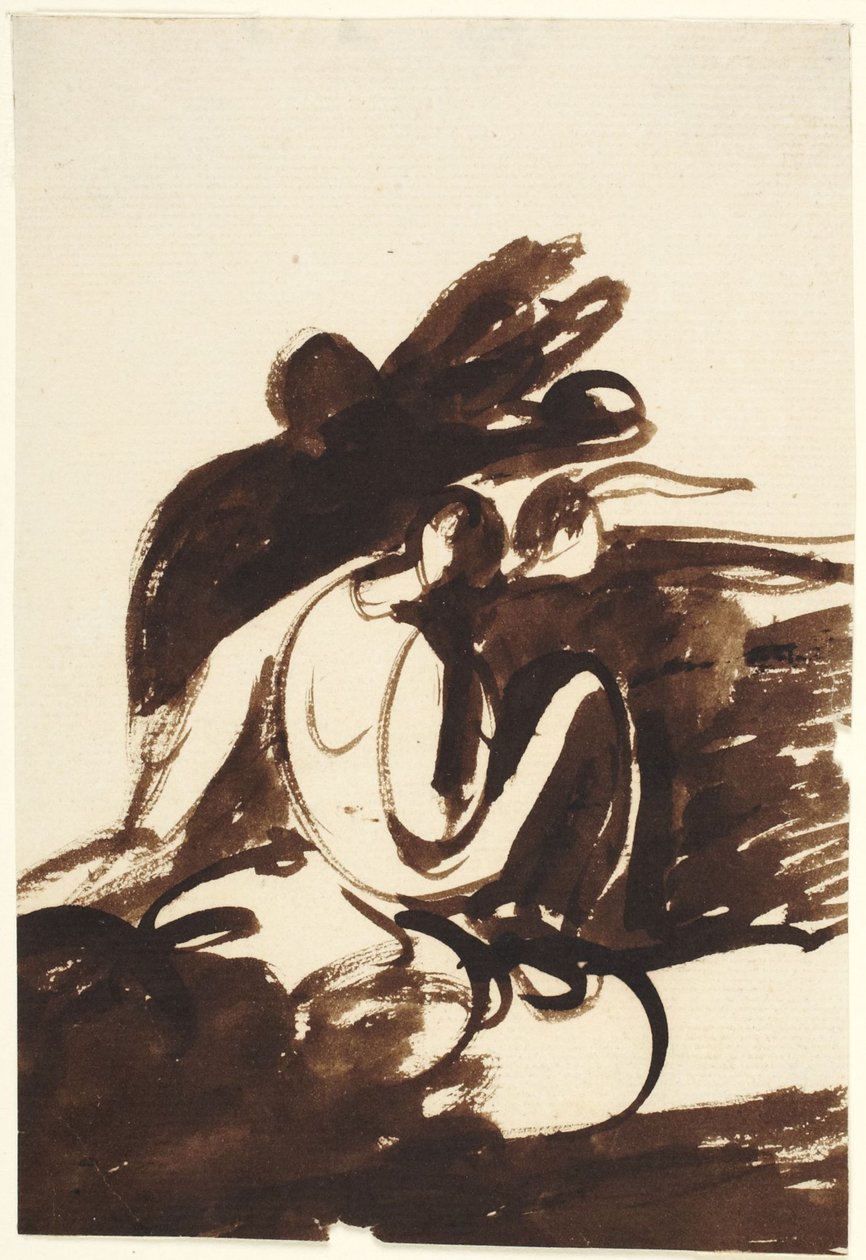 Studie av en gruppe figurer av George Romney