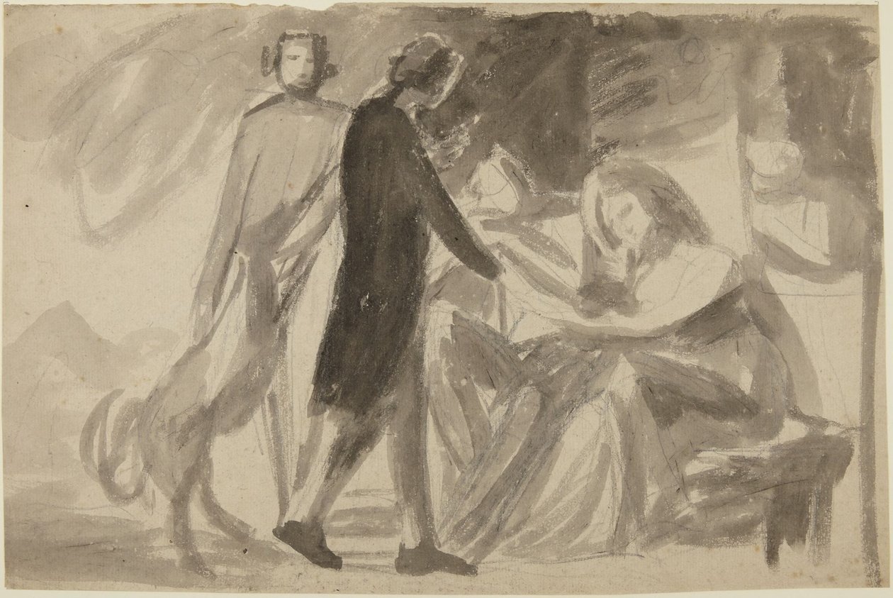 Studie til et gruppeportrett () av George Romney