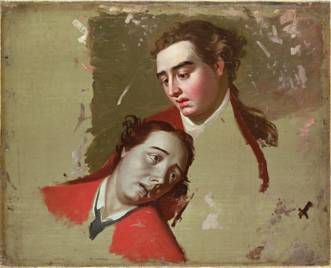 Studie for døden til general Wolfe i Quebec, 1762-63 av George Romney