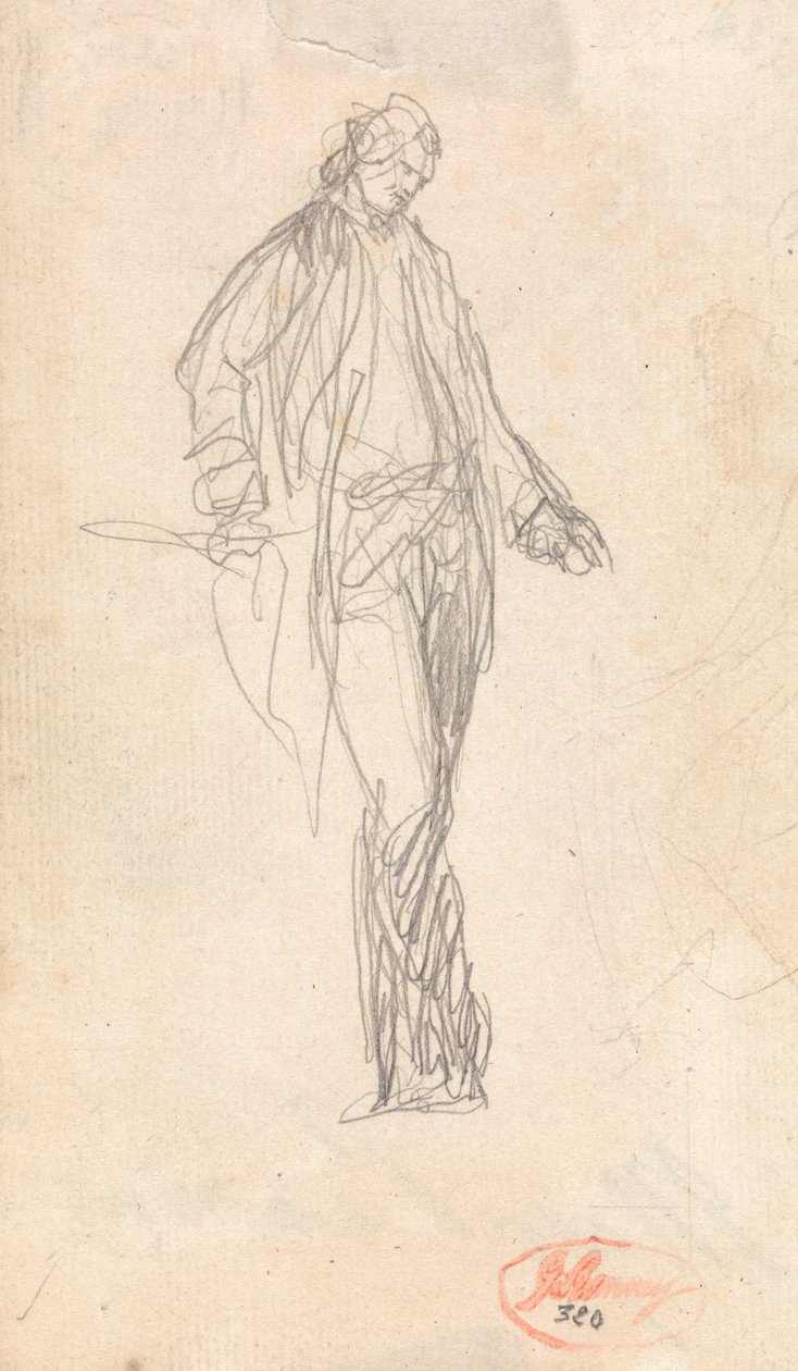 Studie til figuren av major Thomas Pearson av George Romney