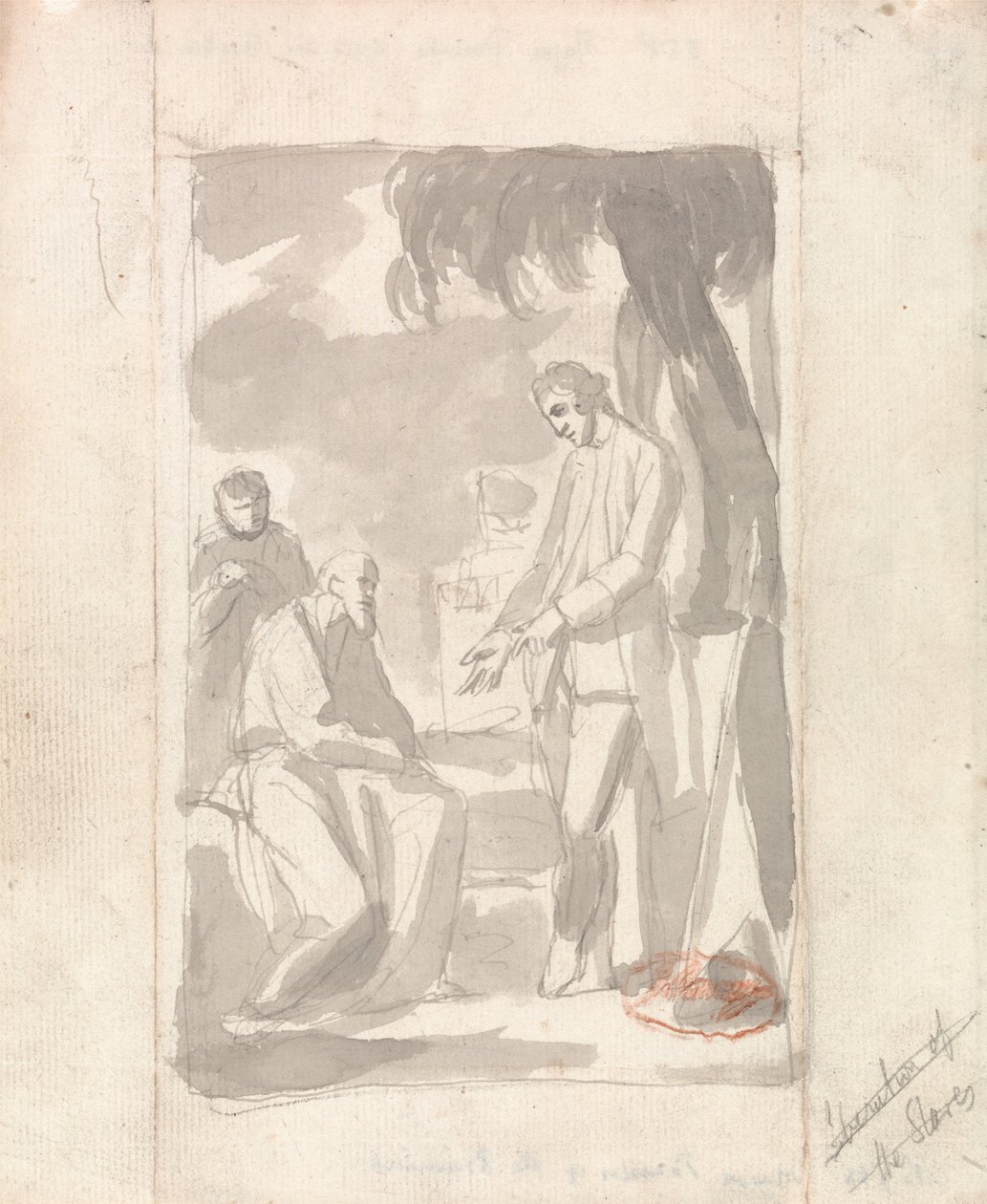 Studie til portrettet av major Thomas Pearson og brahminen av George Romney