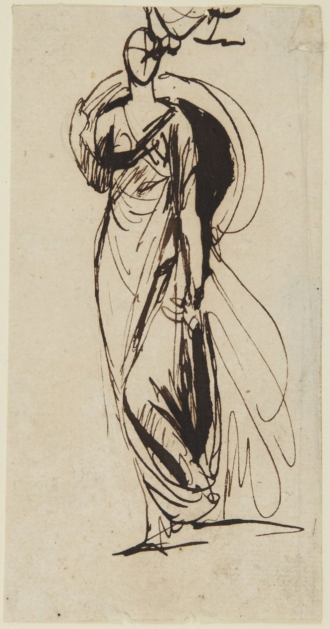 Studie til portrettet av viscountesse Bulkeley av George Romney