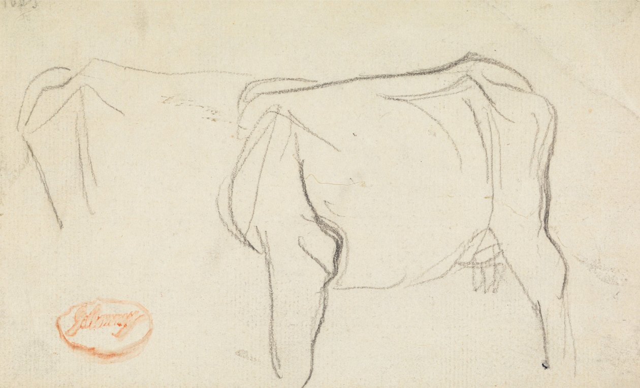 Studie av en ku av George Romney