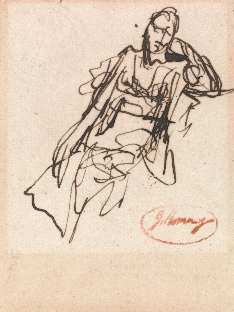 Studie av en sittende kvinne av George Romney
