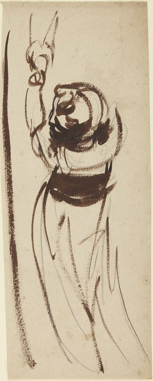 Studie av et barn som strekker seg oppover av George Romney