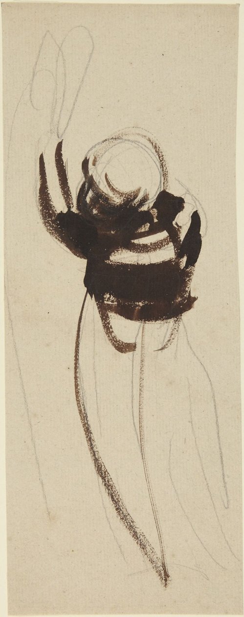 Studie av et barn som strekker seg oppover av George Romney