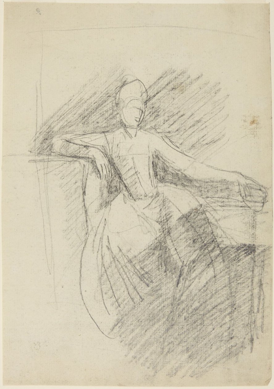 Studie av en sittende kvinne av George Romney